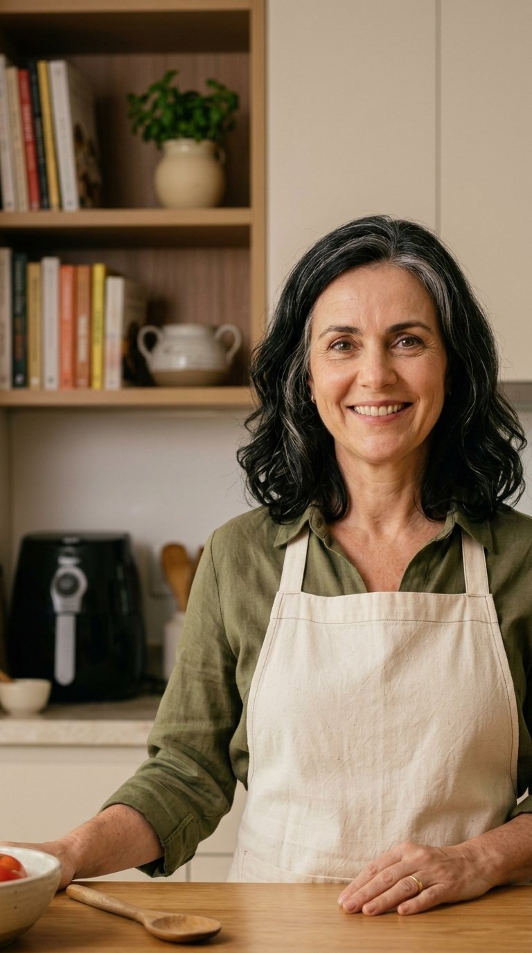 Clara na cozinha